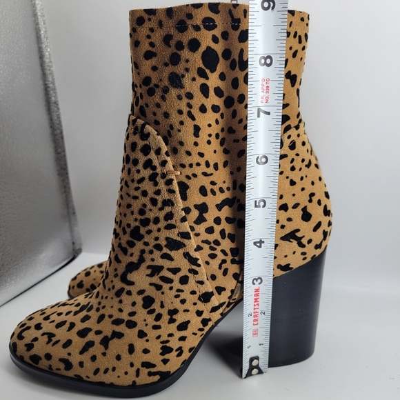 Gibson Latimer Women’s Ankle Boots Size 7.5M animal print Leather New Leopard - Picture 7 of 8